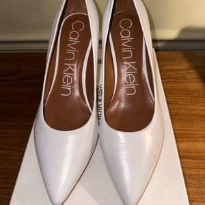 White Calvin Klein Heels